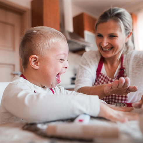 Boy Baking With DS