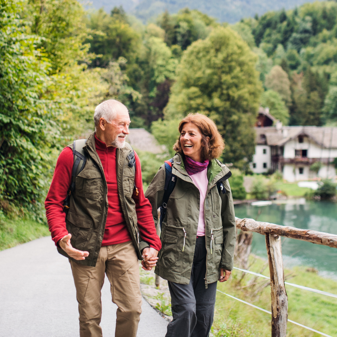 Retired Couple Walking Retired Couple Walking